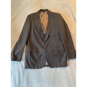 Crickateer Men's Grey Sport Coat 2 Button Notch Lapel 4 Button Sleeve NO TAGS